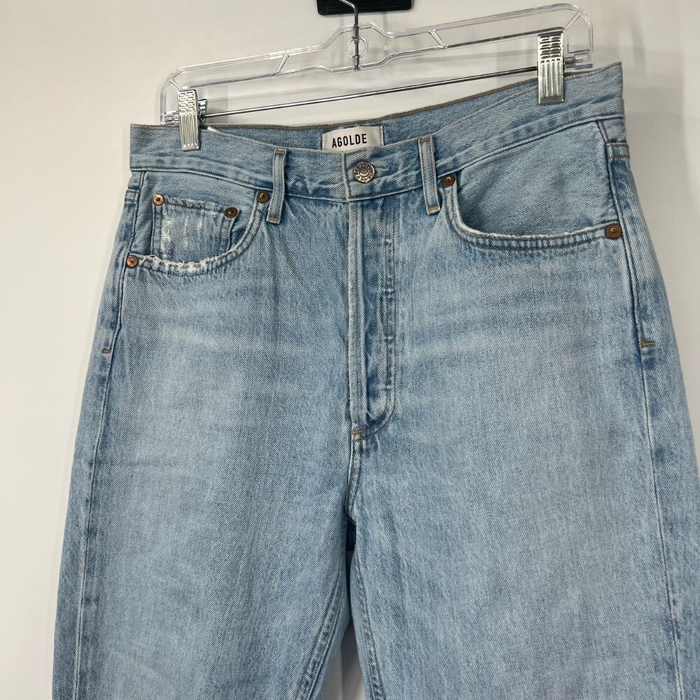 AGOLDE Riley High Rise Straight Crop Jeans Button Fly - Picture 3 of 9